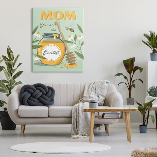 Stupell Industries Mom You Are The Sweetest Honey Jar Canvas Wall Art